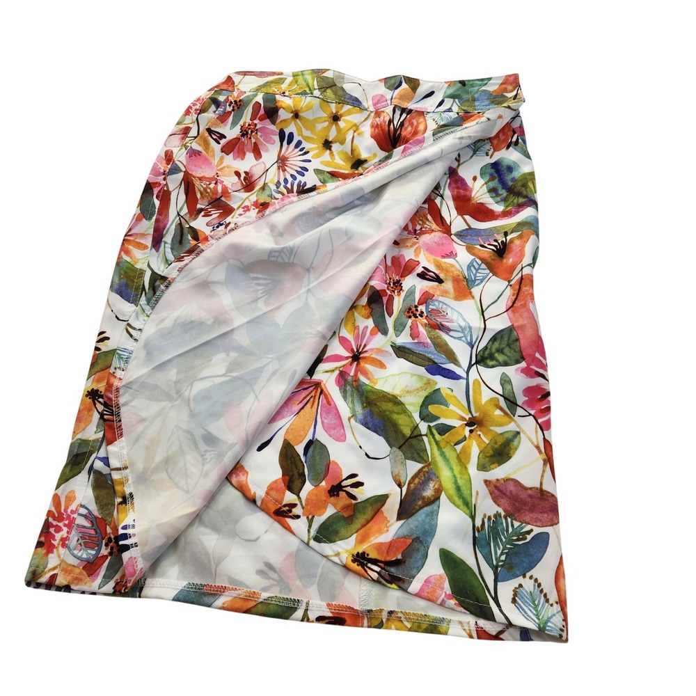 RipSkirt Hawaii Length 3 Wildflower Watercolor Skirt Size S Floral Wrap NEW NWT - Picture 2 of 7